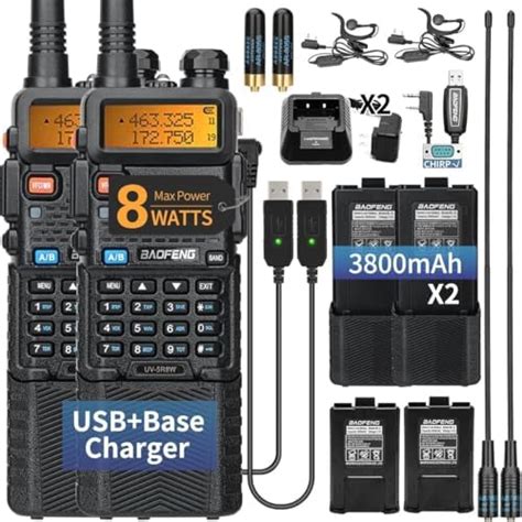 2 Pack Baofeng Uv 21r Upgrade Of Uv 5r Ham Radio Handheld Long Range Walkie