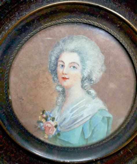 Tableau Peinture Miniature Portait De La S Ur De Louis Xvi Gouache Fin