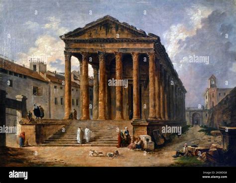 The Maison Carree Painting By Hubert Robert The Maison Carree Is An