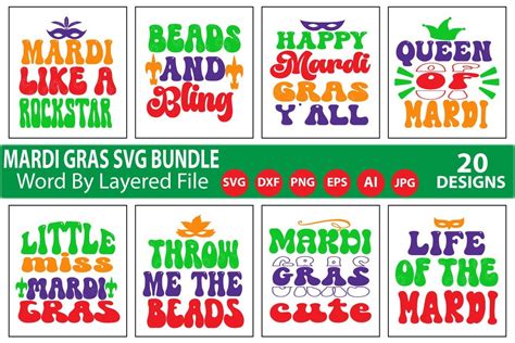 Mardi Gras Svg Bundle Vol Bundle Creative Fabrica