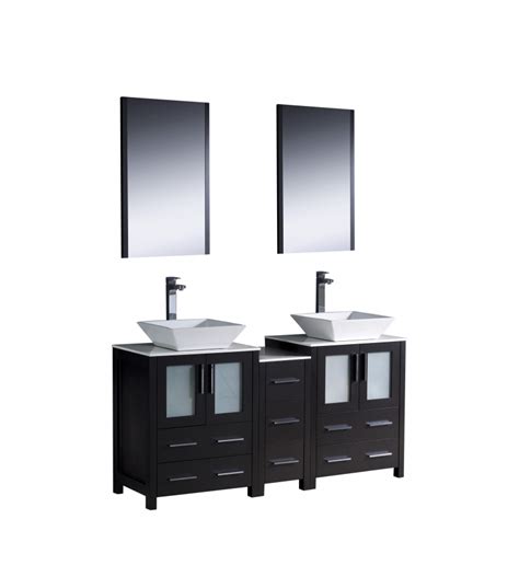 60 Inch Double Vessel Sink Bathroom Vanity In Espresso UVFVN62241224ESVSL60