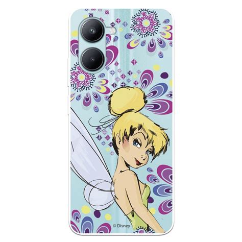 Funda Para Realme C33 Oficial De Disney Campanilla Flores Peter Pan