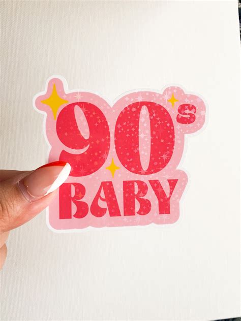 90 S Baby Sticker Retro Sticker Holographic Sticker Etsy