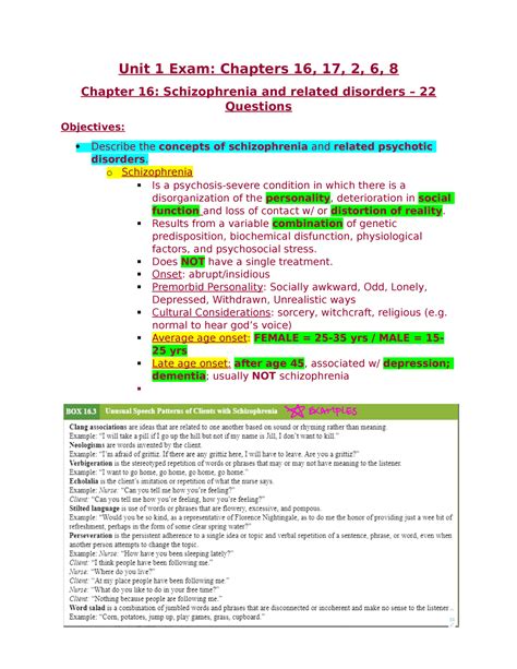 Unit Exam Study Guide Unit Exam Chapters Chapter