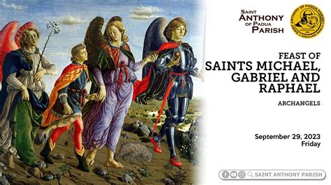 Feast Of Saints Michael Gabriel Raphael Archangels Am Holy