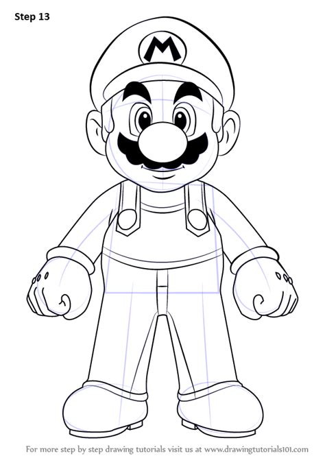 Learn How To Draw Mario From Super Mario Super Mario Step By Step