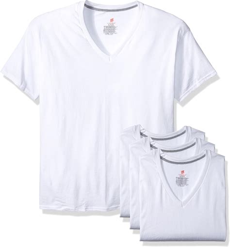 Hanes Mens 3 Pack Comfortblend V Neck White Xx Large At Amazon Mens