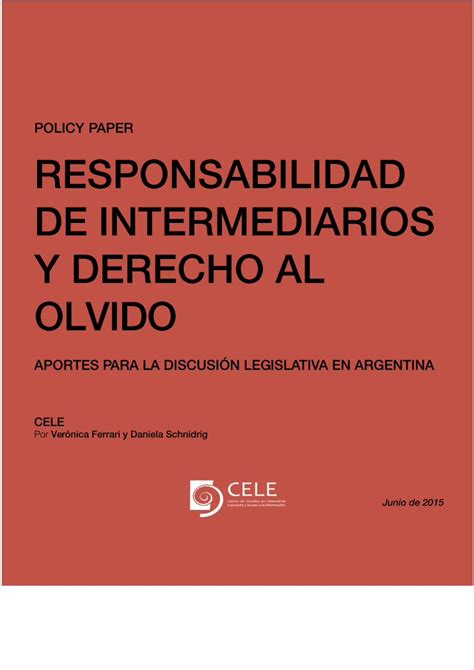 PDF RESPONSABILIDAD DE INTERMEDIARIOS Y DERECHO AL OLVIDO Policy