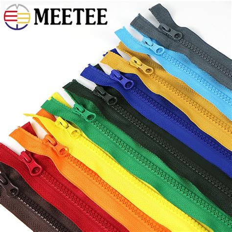 Pcs Meetee Cm Resin Zipper Open End Auto Lock Zip For Jacket