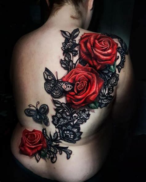 Lace Rose Tattoos