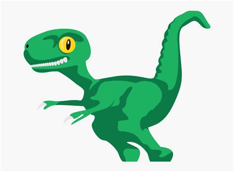 Dino Green Velociraptor Cartoon Free Transparent Clipart Clipartkey