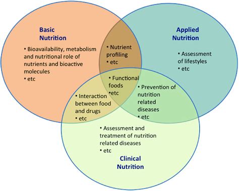 The Domains Of Human Nutrition Possible Areas Of Overlapping Between