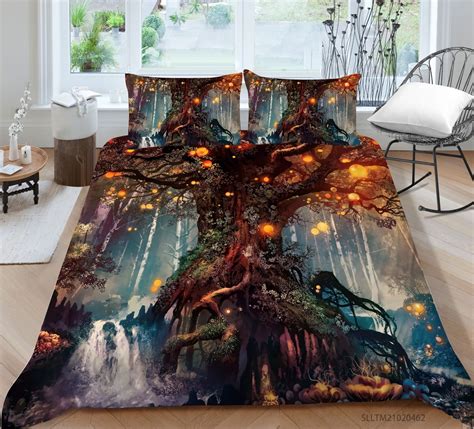 Wenjialing Fashionable 3d Old Tree Printing Duvet Cover Set Highend