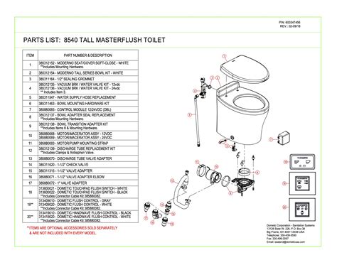 Our Products - DOMETIC | SEALAND - MasterFlush Toilet Parts - 8540