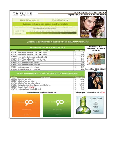 Lista De Precios C Pe By Oriflame Latinoam Rica Issuu