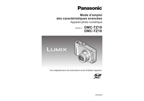 Notice PANASONIC LUMIX DMC TZ18EB Appareil Photo Trouver Une Solution