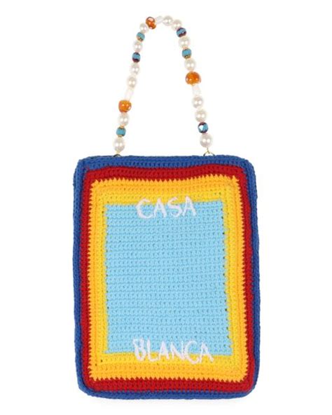 Casablanca Atlantis Crochet Bag In Blue Lyst