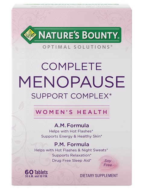 Natures Bounty Complete Menopause Support Complex 60 30 A M And 30 P