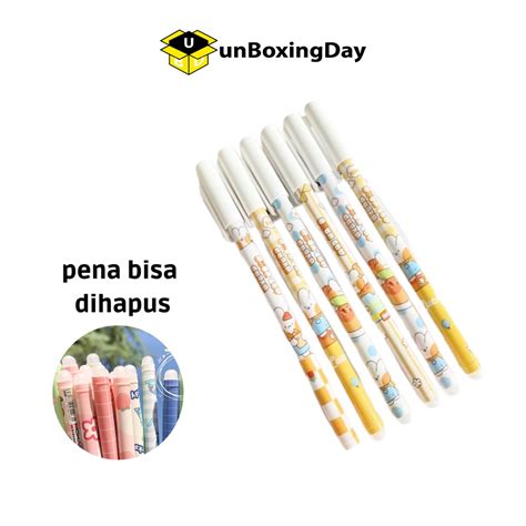 Jual Pulpen Tinta Hitam Pena Erasable Bisa Dihapus Ballpoint Gel Pcs