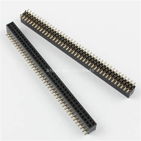 Pcs Mm Pitch X Pin Female Double Row Smt Pin Header Strip Pin