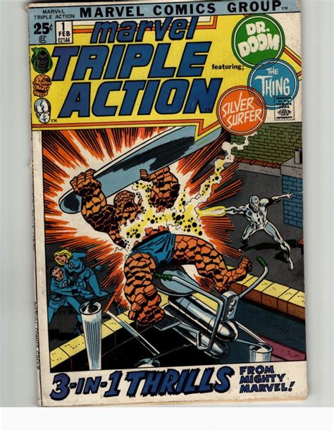 Marvel Triple Action 1 1972 Fantastic Four Comic Books Bronze