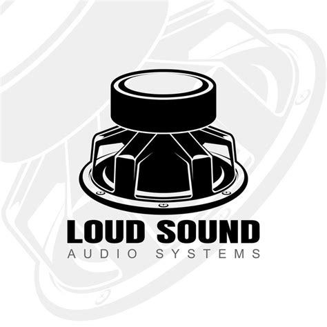 Logo Design With Audio Speaker Turned Magnet Up Sound System Speakers Music Icon Sound Logo