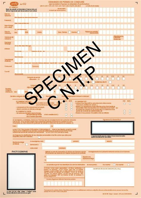 Cerfa 02 Lattestation Dinscription Au Permis