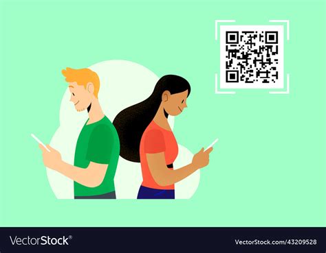 Young Woman And Man Holding Smartphone Royalty Free Vector