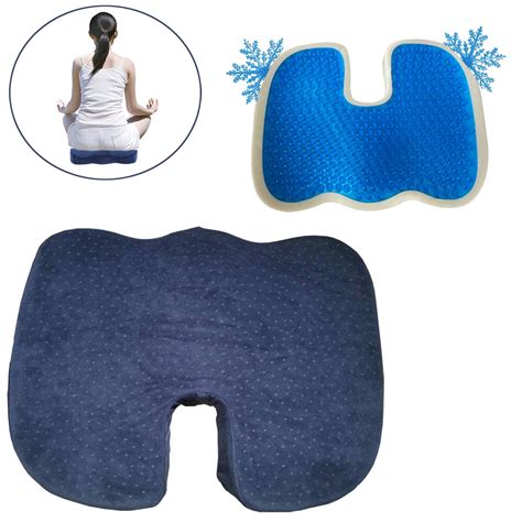 Gel Enhanced Chair Cushion Non Slip Orthopedic Gel Memory Foam