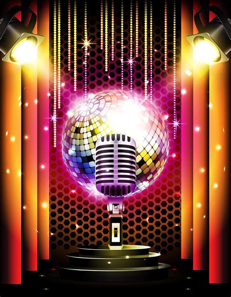 Amazon Beleco X Ft Fabric Karaoke Disco Backdrop Microphone