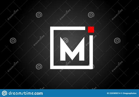 M Alphabet Letter Logo Icon In Black And White Color Company And