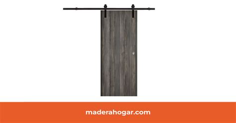 Puerta Corredera Gris Vulcano G C Madera Hogar