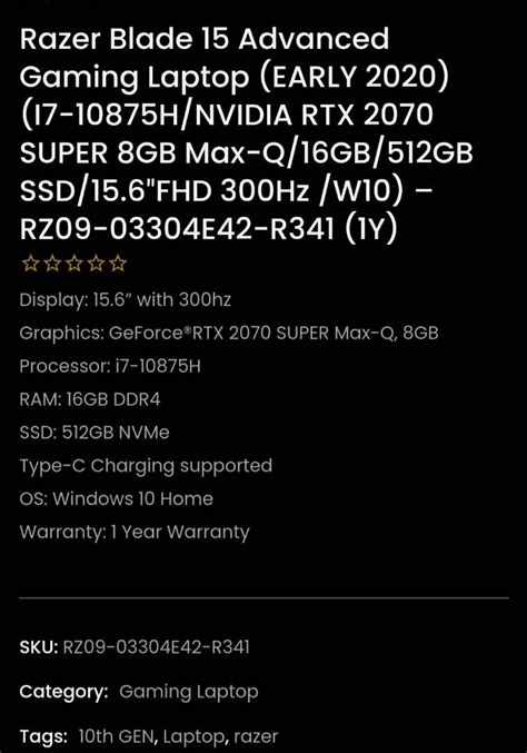 Razor Blade 15 Adv 240hz With Optical Keyboard Computers And Tech Parts And Accessories Computer