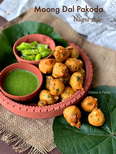 Moong Dal Pakoda | Moong Dal Bhajia - Ribbons to Pastas