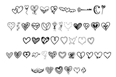 Heart Dingbats Font By Illustrator Guru Creative Fabrica Dingbats