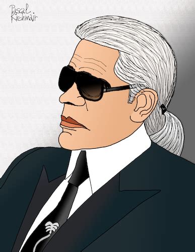 Karl Lagerfeld By Pascal Kirchmair Famous People Cartoon Toonpool