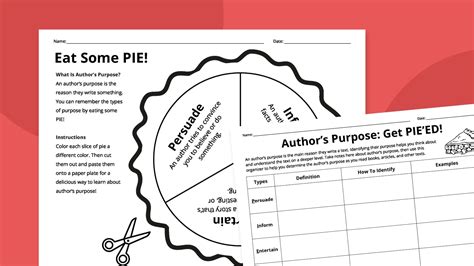 Free Printable Author S Purpose Worksheet Bundle Activities We