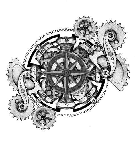 My 1th Tatood Steampunk Tattoo Gear Tattoo Gears Tattoo