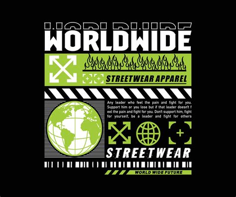 Worldwide Apparel T Shirt Design Vector Graphic Typographic Poster Or