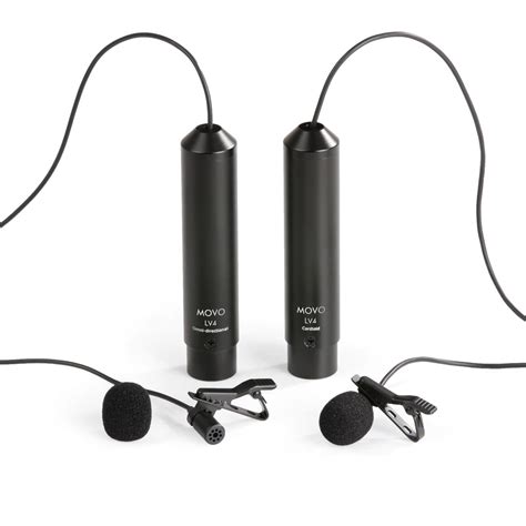 Movo Lv4 Dual Xlr Omnidirectional And Cardioid Microphone Lavalier