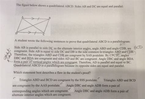 Solved The Figure Below Shows A Quadrilateral ABCD Sides Chegg