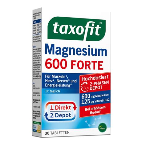 Taxofit Magnesium 600 Forte 30 St Shop Apotheke At