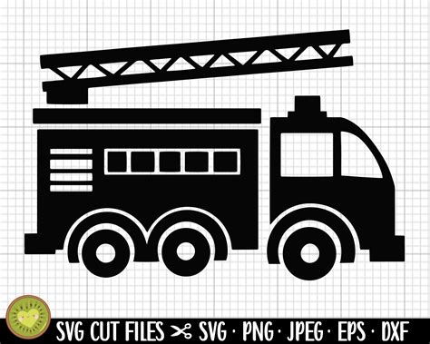 Fire Truck Silhouette Fire Truck Clipart Fire Truck Svg Fire Truck Png ...