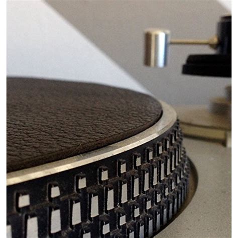 premium leather deer hide turntable mat