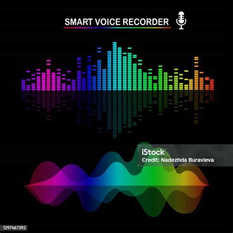 Gelombang Audio Suara Dari Equalizer Frekuensi Musik Dalam Spektrum