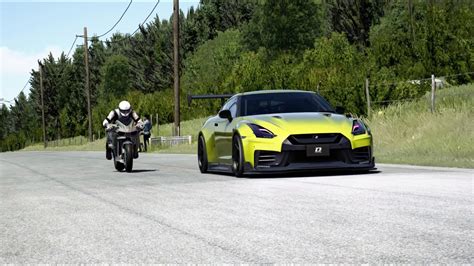 Kawasaki Ninja H R Supercharged Vs Nissan Gt R Tuned Vs Ferrari F Tdf