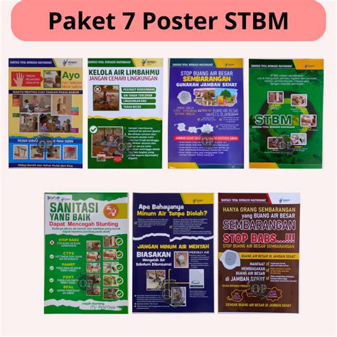 Jual Paket Poster Stbm Paket 7 Poster Sanitasi Tota Berbasis