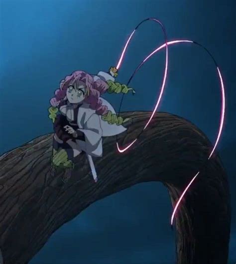 An Anime Character Is Sitting On A Tree Branch With Her Hands In The