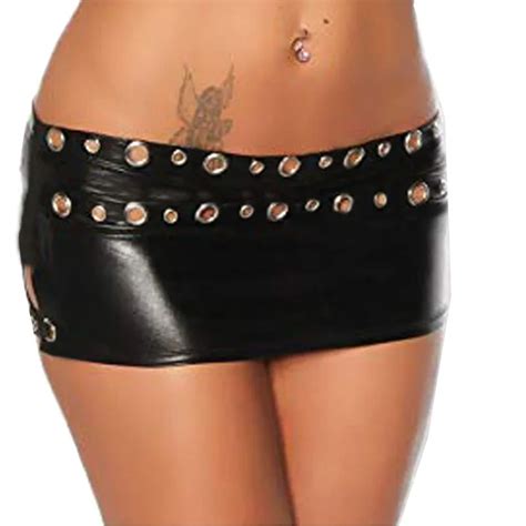 New Women Faux Leather Skirt Sexy Pu Mini Skirt Super Short Micro Skirt Ladies Shorter Skirts