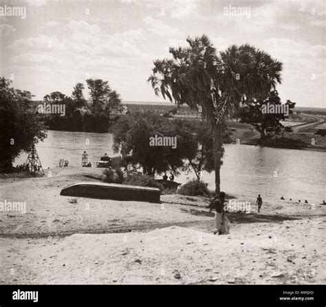 1940s East Africa - ferry across Juba river, Bardera, Italian ...